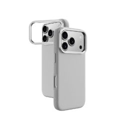 Telefono dėklas iPhone 17 Pro Max pilkas su stovu AmazingThing