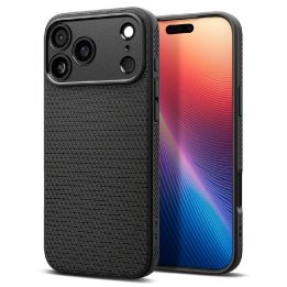 Telefono dėklas iPhone 17 Pro Max juodas matinis Spigen