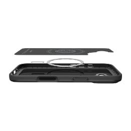 Telefono dėklas iPhone 17 juodas MagSafe Spigen Thin Fit