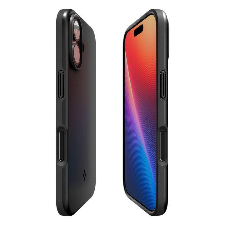 Telefono dėklas iPhone 17 juodas MagSafe Spigen Thin Fit
