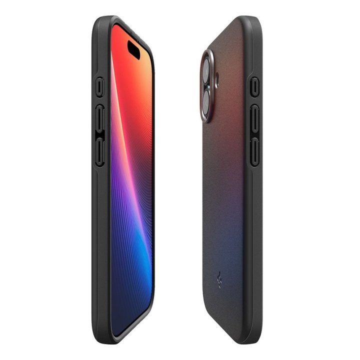 Telefono dėklas iPhone 17 juodas MagSafe Spigen Thin Fit