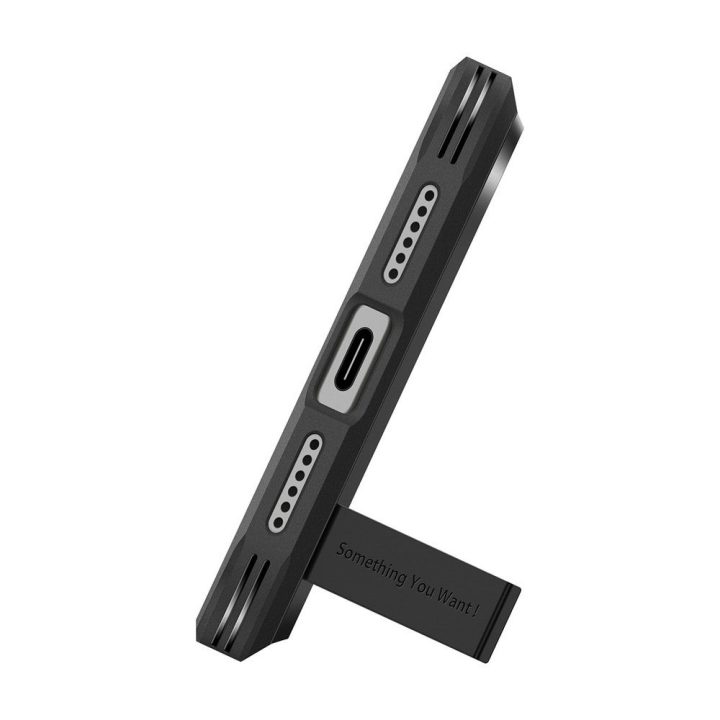Telefono dėklas iPhone 17 Pro Max juodas MagSafe Spigen Tough Armor