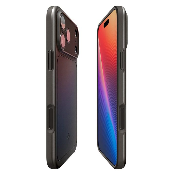 Telefono dėklas iPhone 17 Pro pilkas MagSafe Spigen Thin Fit