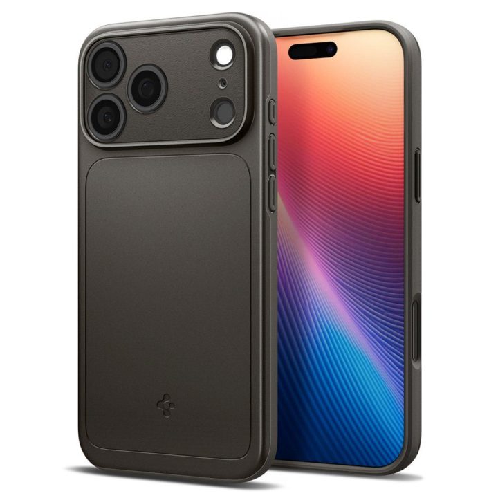 Telefono dėklas iPhone 17 Pro pilkas MagSafe Spigen Thin Fit