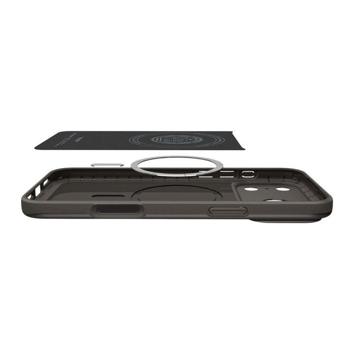 Telefono dėklas iPhone 17 Pro pilkas MagSafe Spigen Thin Fit