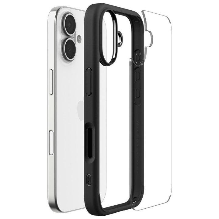 Telefono dėklas iPhone 17 juodas matinis Spigen