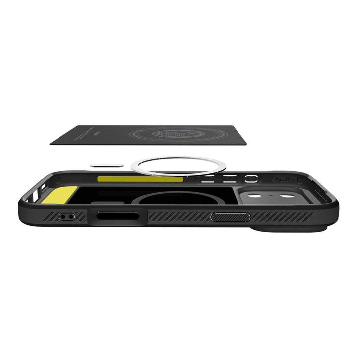 Telefono dėklas iPhone 17 Pro juodas matinis MagSafe Spigen