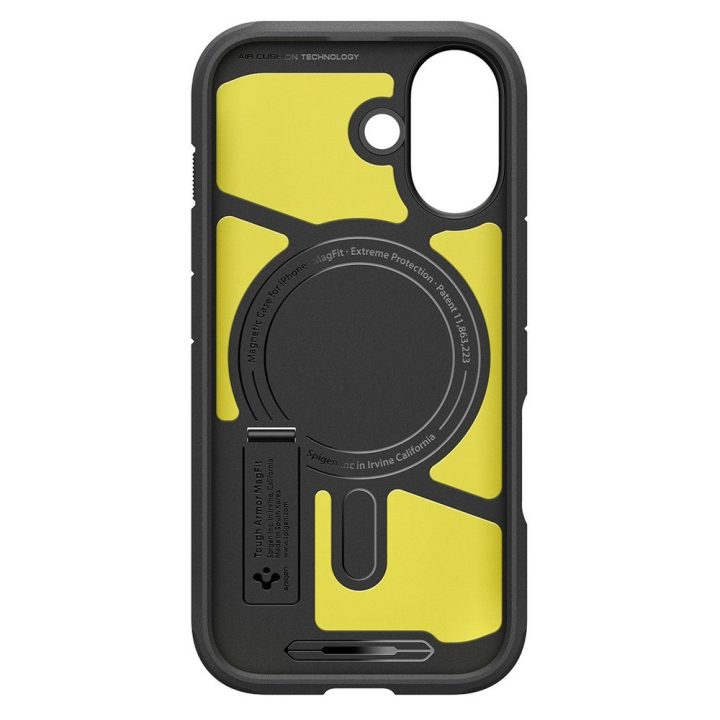 Telefono dėklas iPhone 17 juodas MagSafe Spigen Tough Armor