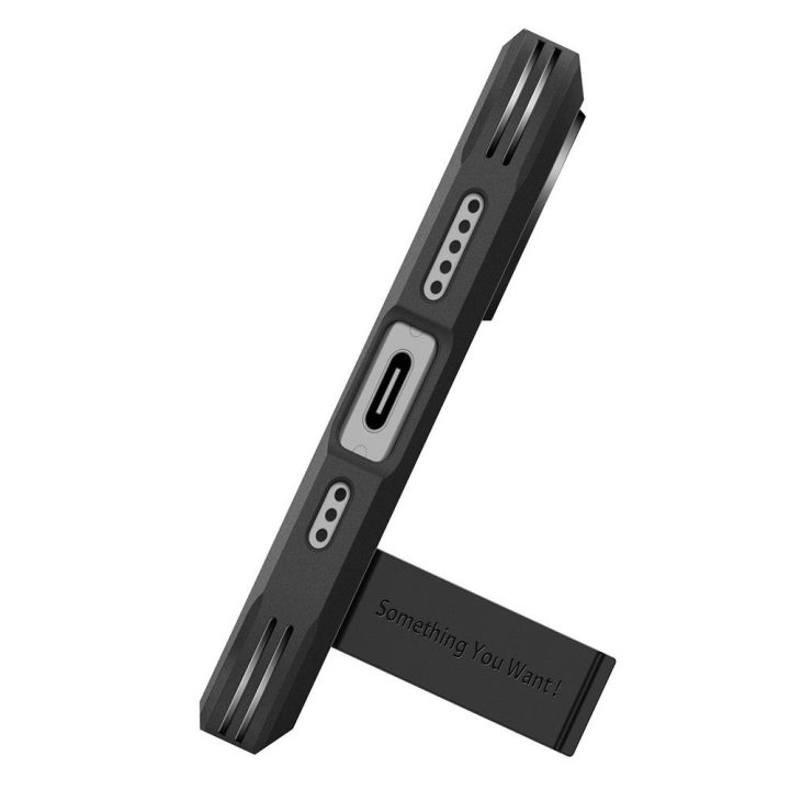 Telefono dėklas iPhone 17 juodas MagSafe Spigen Tough Armor