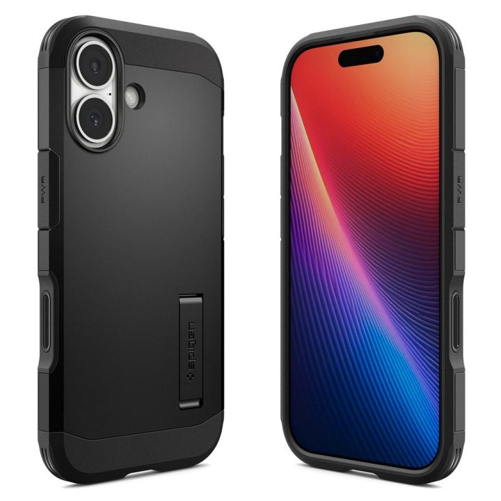 Telefono dėklas iPhone 17 juodas MagSafe Spigen Tough Armor