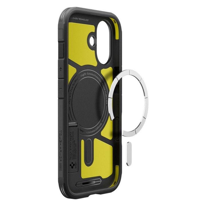 Telefono dėklas iPhone 17 juodas MagSafe Spigen Tough Armor
