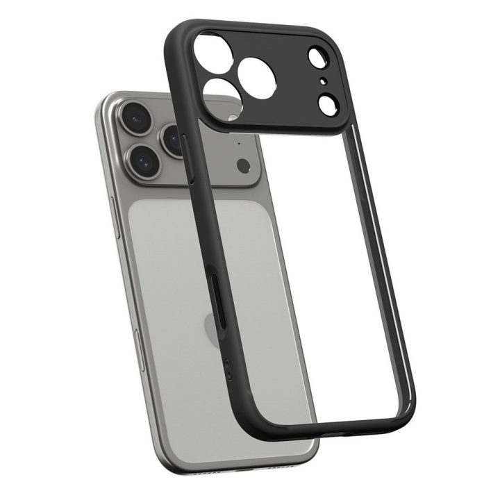 Telefono dėklas iPhone 17 Pro Max juodas matinis Spigen