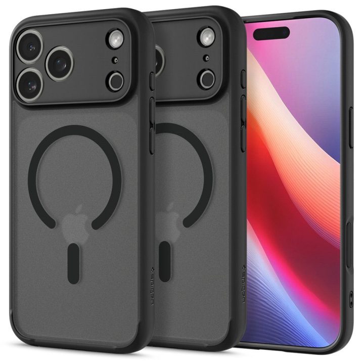 Telefono dėklas iPhone 17 Pro juodas MagSafe Spigen