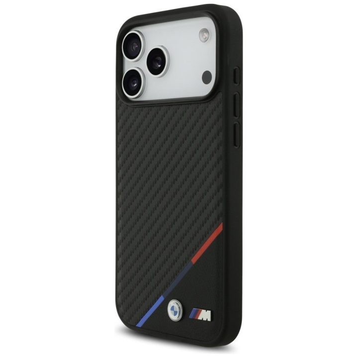 Telefono dėklas iPhone 17 Pro Max juodas MagSafe BMW M Carbon