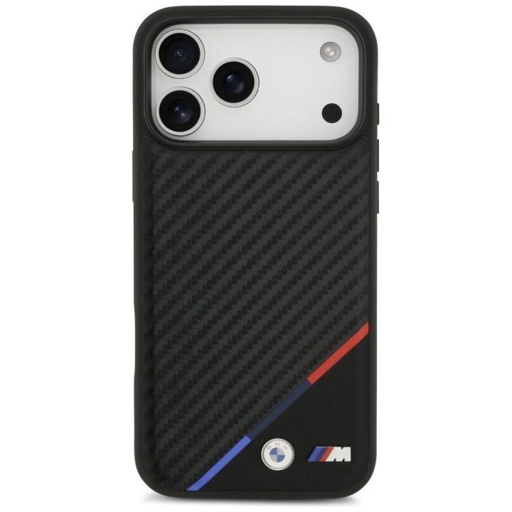 Telefono dėklas iPhone 17 Pro Max juodas MagSafe BMW M Carbon