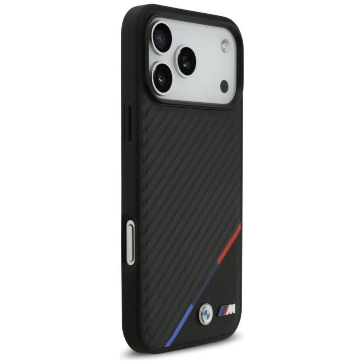 Telefono dėklas iPhone 17 Pro Max juodas MagSafe BMW M Carbon