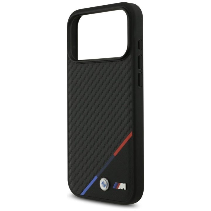 Telefono dėklas iPhone 17 Pro Max juodas MagSafe BMW M Carbon