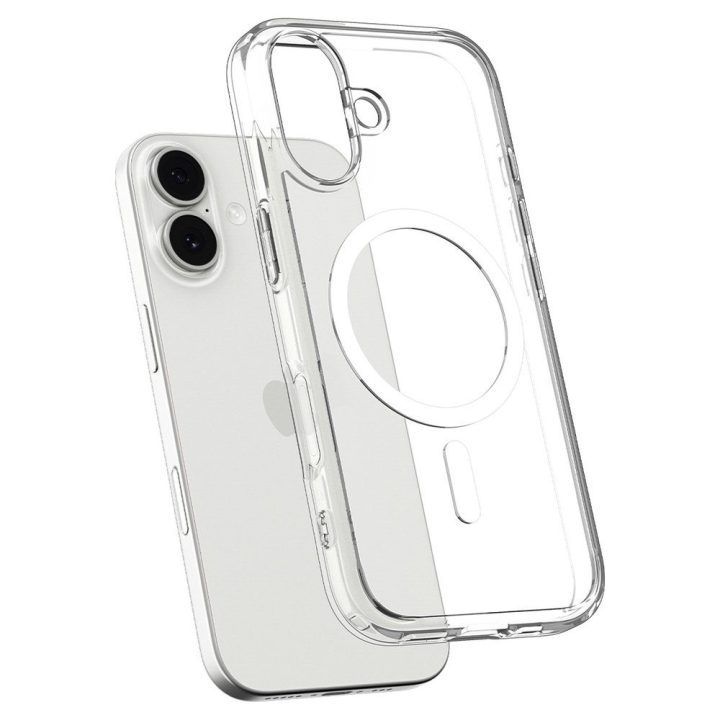 Telefono dėklas iPhone 17 skaidrus MagSafe Spigen