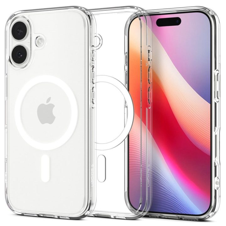 Telefono dėklas iPhone 17 skaidrus MagSafe Spigen