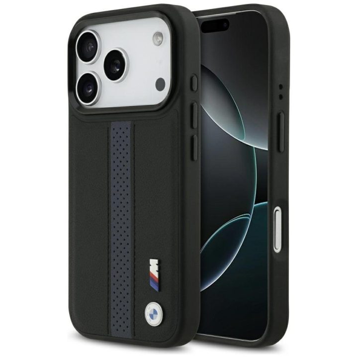 Telefono dėklas iPhone 17 Pro perforuotas MagSafe BMW M mėlynas