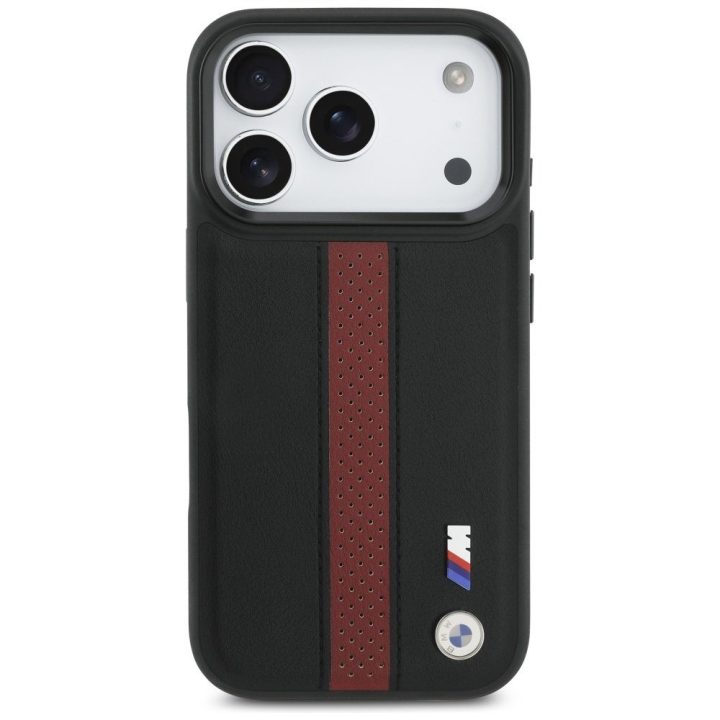 Telefono dėklas iPhone 17 Pro juodas bordo MagSafe BMW M