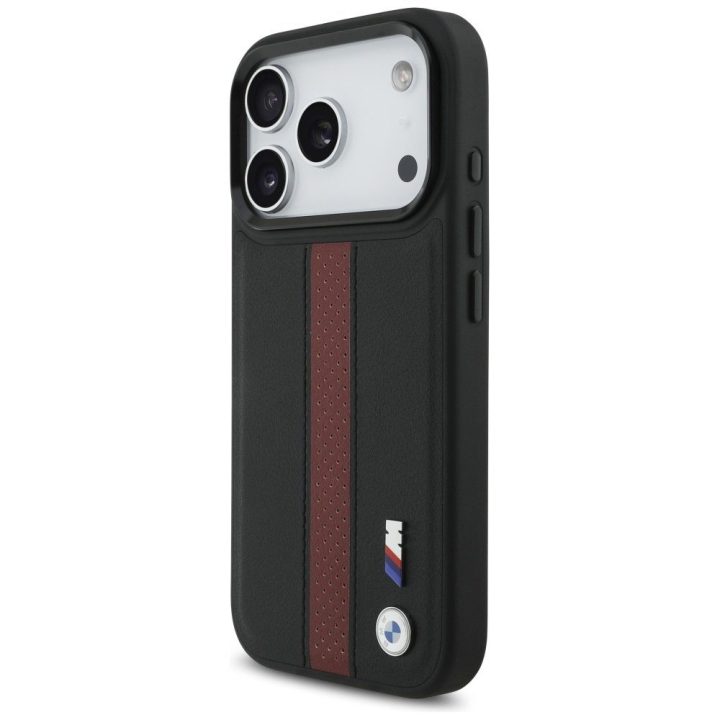 Telefono dėklas iPhone 17 Pro juodas bordo MagSafe BMW M