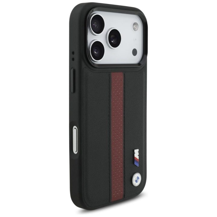Telefono dėklas iPhone 17 Pro juodas bordo MagSafe BMW M