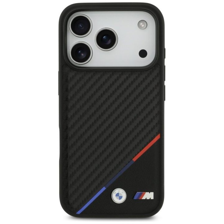 Telefono dėklas iPhone 17 Pro juodas MagSafe BMW M Carbon