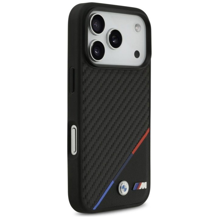Telefono dėklas iPhone 17 Pro juodas MagSafe BMW M Carbon