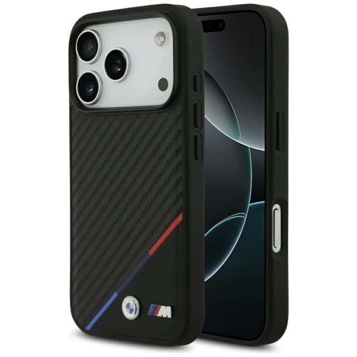 Telefono dėklas iPhone 17 Pro juodas MagSafe BMW M Carbon