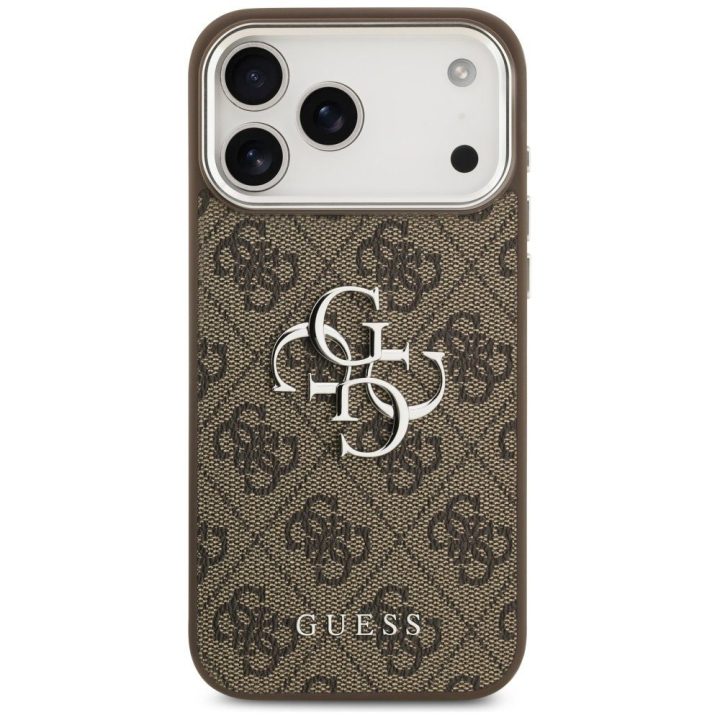 Telefono dėklas iPhone 17 Pro Max rudas margintas Guess