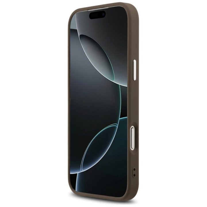 Telefono dėklas iPhone 17 Pro Max rudas margintas Guess