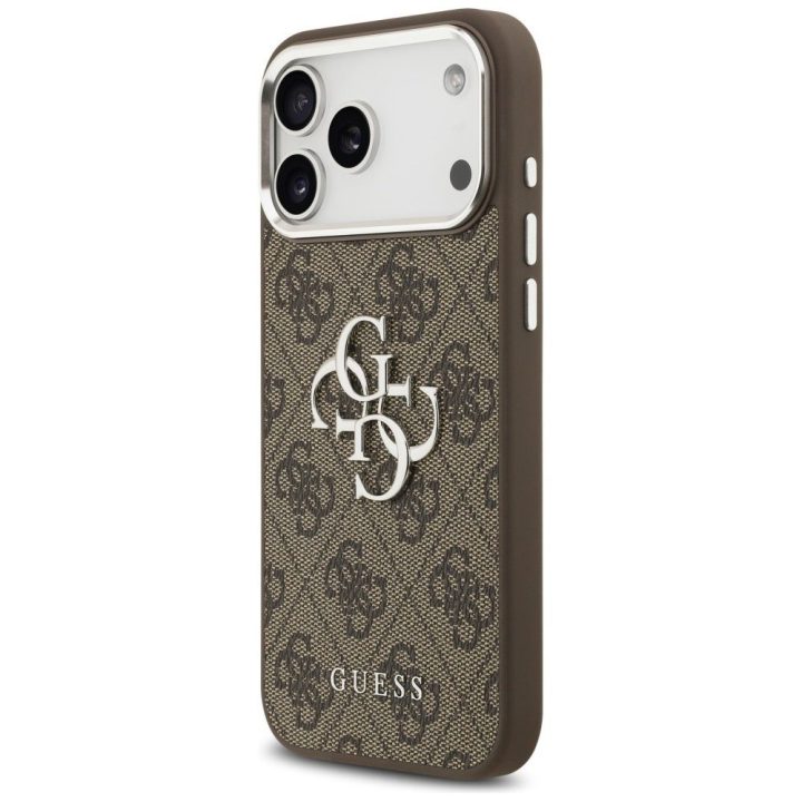 Telefono dėklas iPhone 17 Pro Max rudas margintas Guess