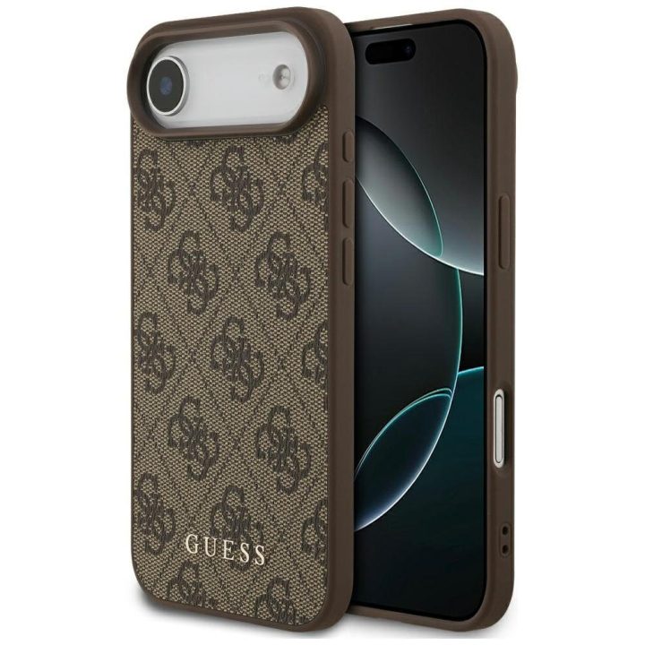 Telefono dėklas iPhone 17 Air rudas margintas Guess