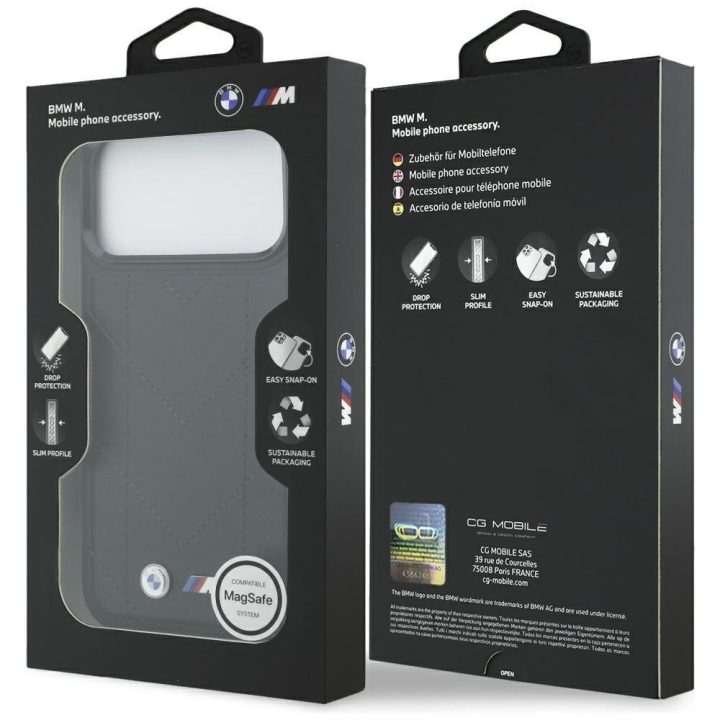 Telefono dėklas iPhone 17 Pro Max juodas MagSafe BMW M