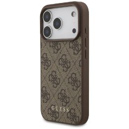 Telefono dėklas iPhone 17 Pro rudas margintas Guess