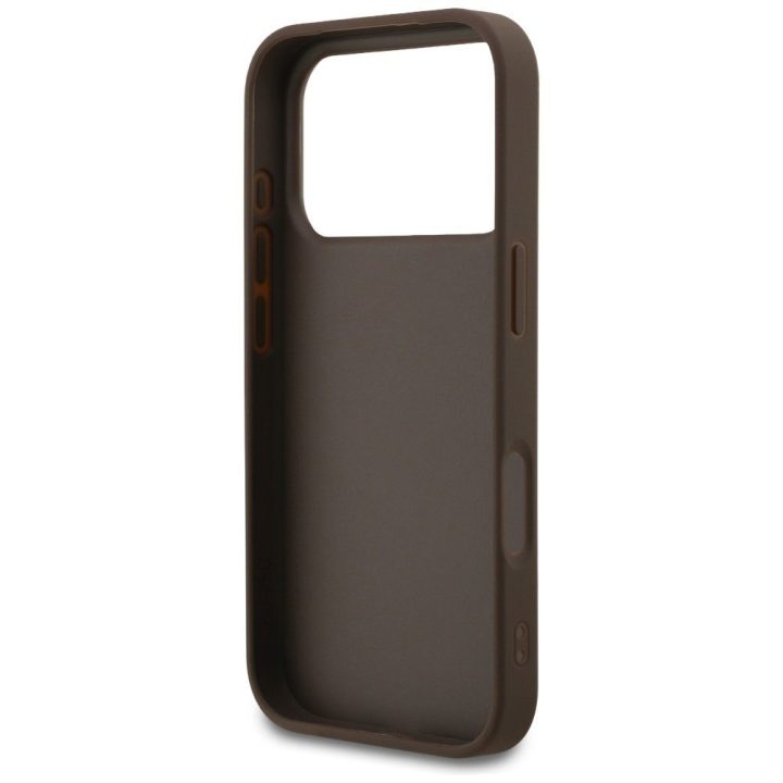 Telefono dėklas iPhone 17 Pro rudas margintas Guess
