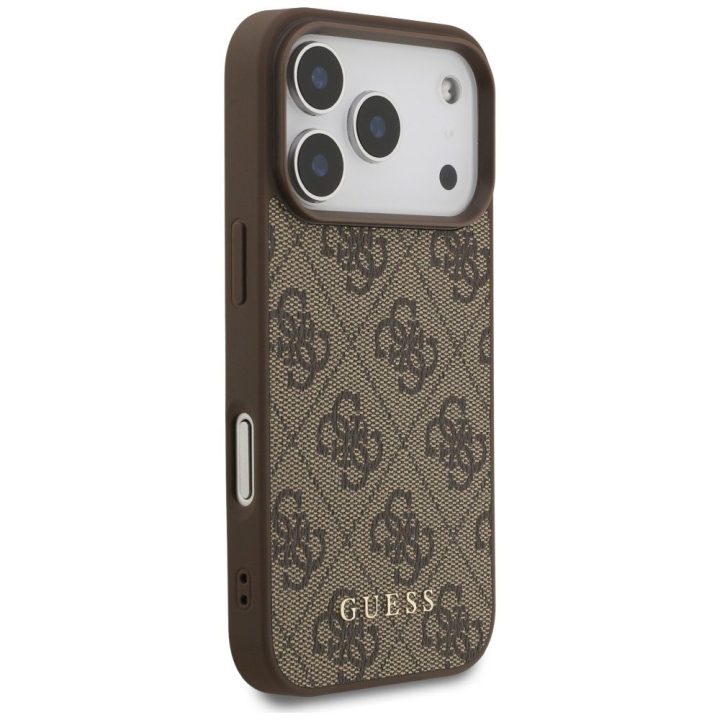 Telefono dėklas iPhone 17 Pro rudas margintas Guess