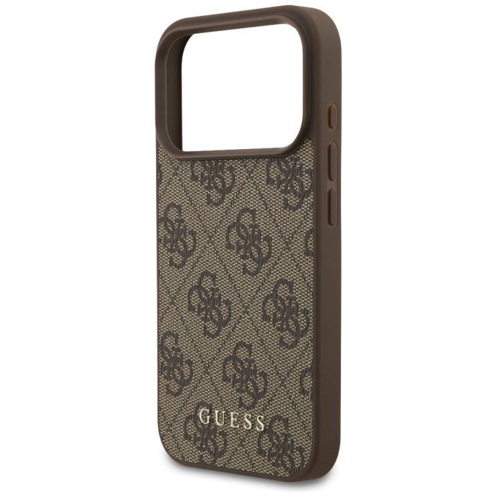 Telefono dėklas iPhone 17 Pro rudas margintas Guess