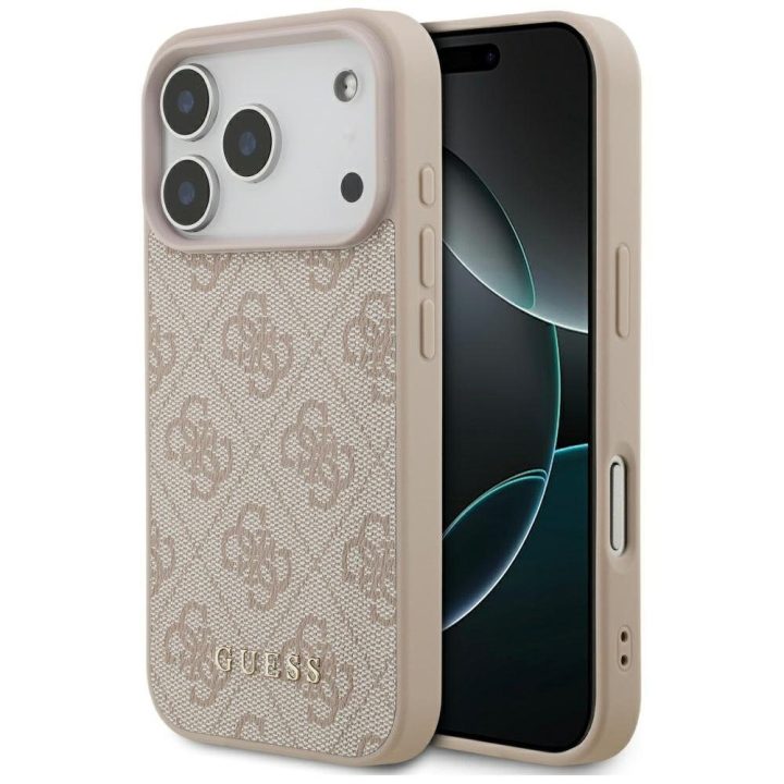 Telefono dėklas iPhone 17 Pro smėlio margintas Guess