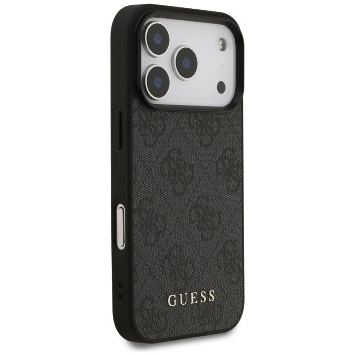 Telefono dėklas iPhone 17 Pro juodas tekstilinis Guess