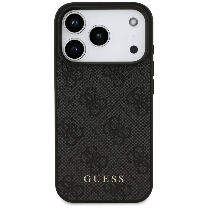 Telefono dėklas iPhone 17 Pro juodas tekstilinis Guess