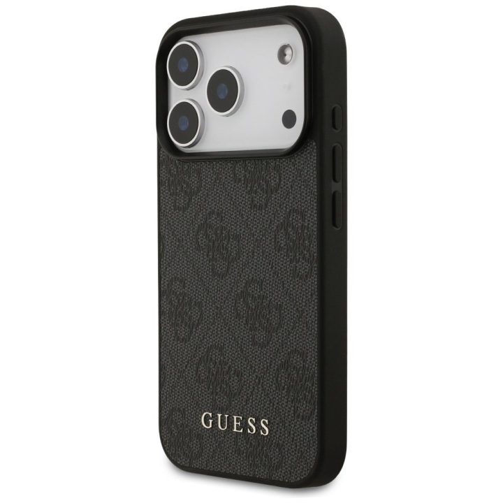 Telefono dėklas iPhone 17 Pro juodas tekstilinis Guess