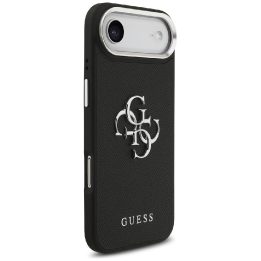 Telefono dėklas iPhone 17 Air juodas tekstūrinis Guess