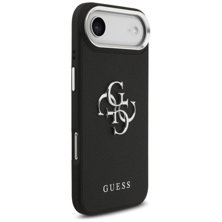 Telefono dėklas iPhone 17 Air juodas tekstūrinis Guess