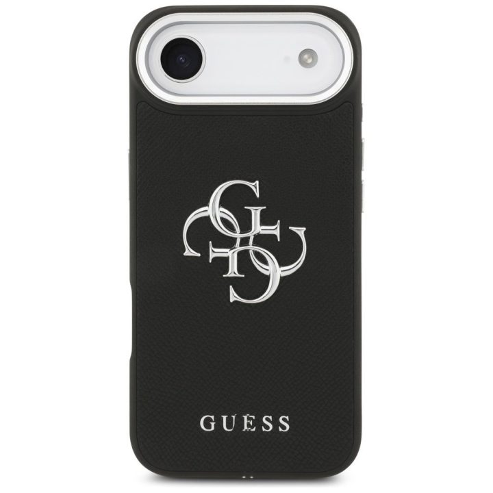 Telefono dėklas iPhone 17 Air juodas tekstūrinis Guess