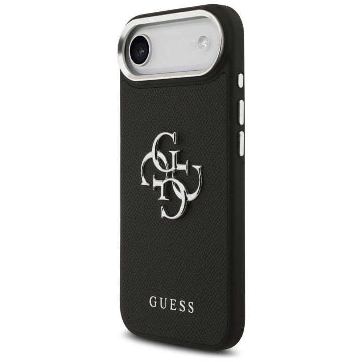 Telefono dėklas iPhone 17 Air juodas tekstūrinis Guess