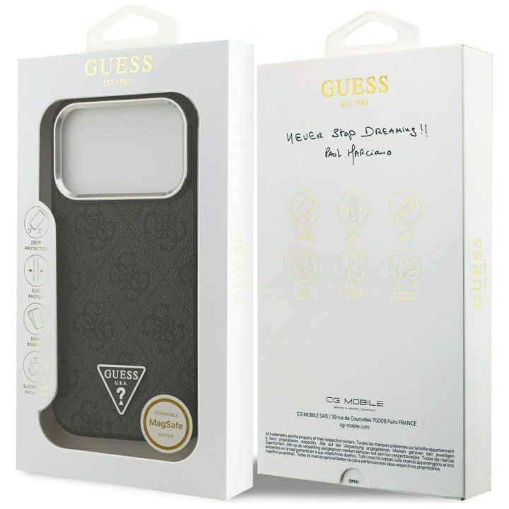 Telefono dėklas iPhone 17 Pro juodas MagSafe Guess