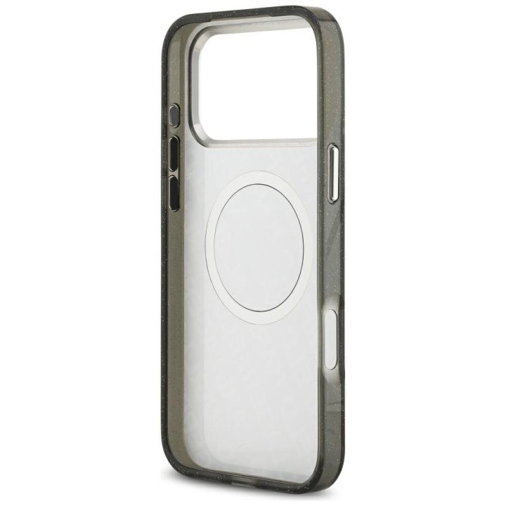Telefono dėklas iPhone 17 Pro Max juodas blizgus MagSafe Karl Lagerfeld
