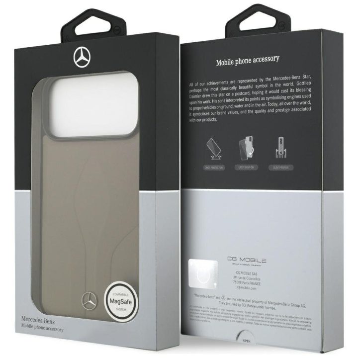 Telefono dėklas iPhone 17 Pro Max smėlio spalvos MagSafe Mercedes